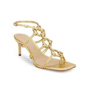22élevé NEW Strappy Gold Gladiator Heels 70MM Leather Sandals Y2K Sexy Size 8